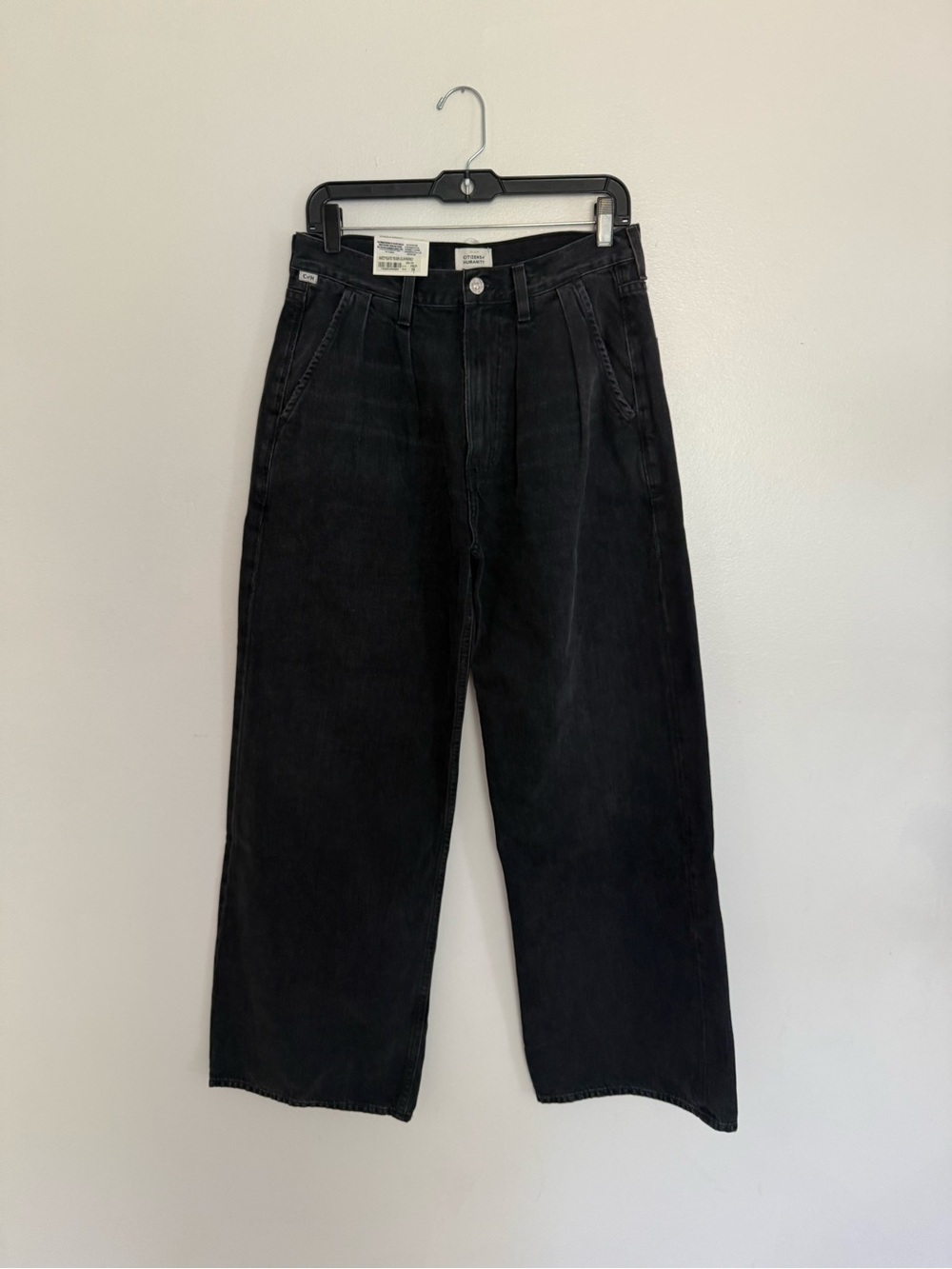 NWT Citizens Of Humanity Jeans Maritzy Trouser Pleated in Prophecy Black - Picture 9 of 13
